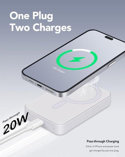 Bateria Portátil Inalámbrica Magnética De 10000mAh